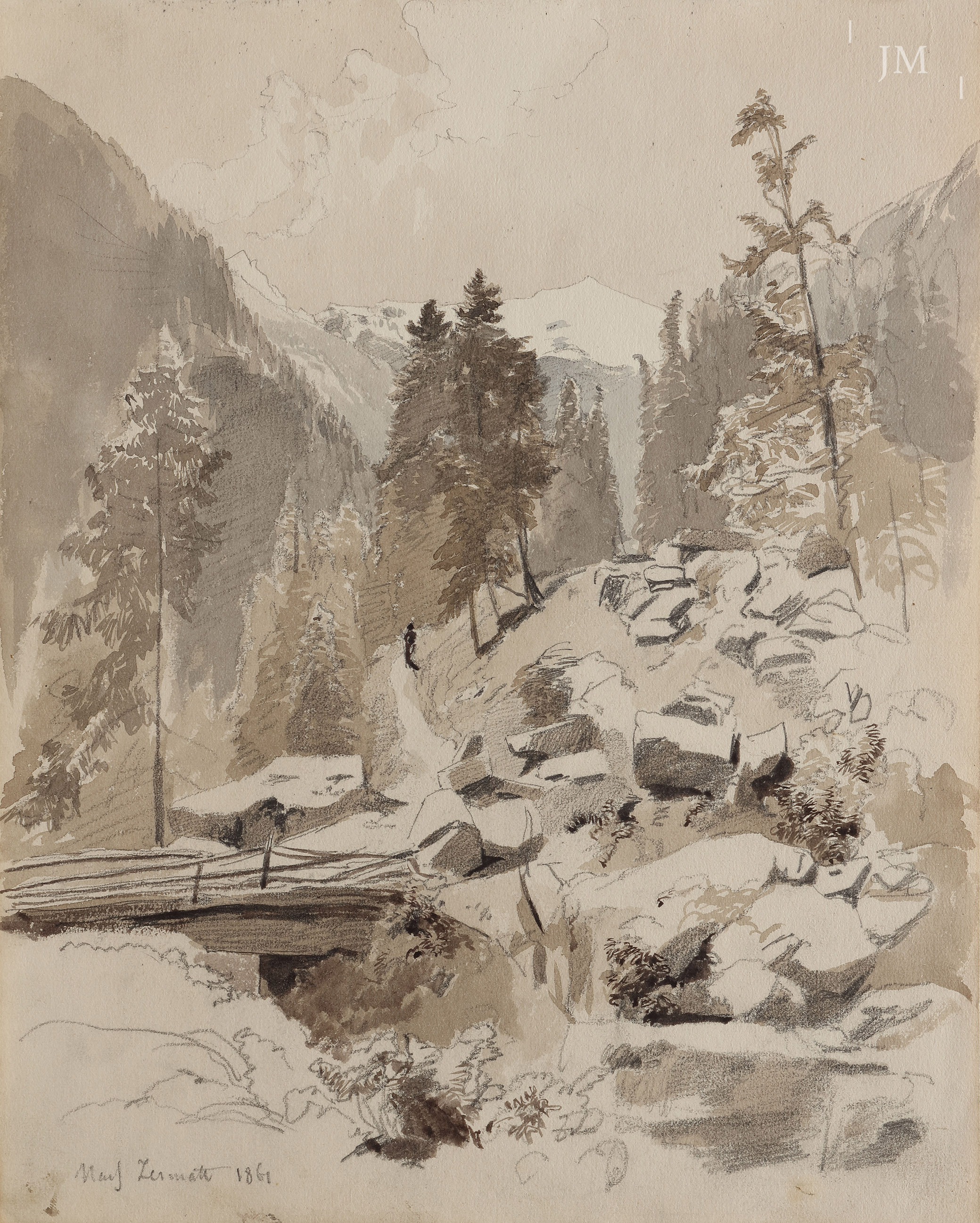 A mountain path near Zermatt, Switzerland